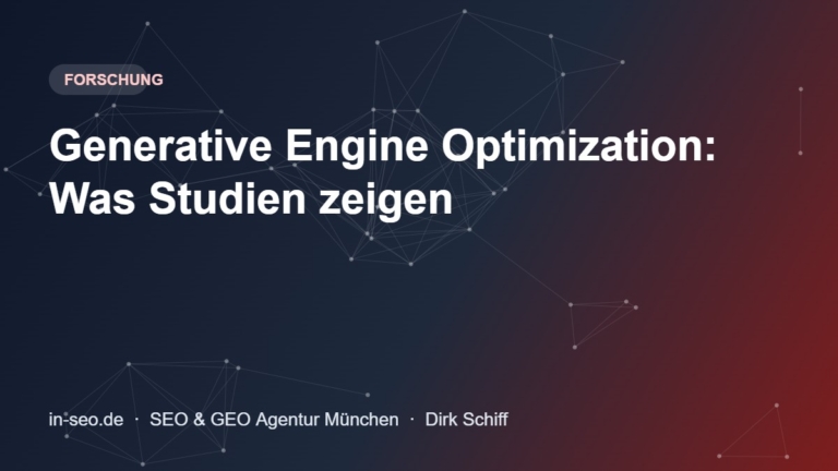Generative Engine Optimization: Was Studien zeigen