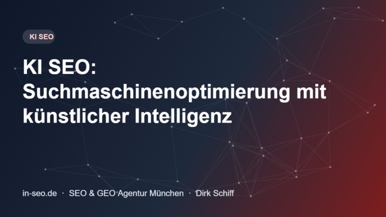 KI SEO: Suchmaschinenoptimierung mit künstlicher Intelligenz